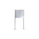 Leabox free-standing horizontal letterbox system in stainless steel 9 base plates