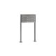 Leabox free-standing horizontal mailbox system in RAL 7016 anthracite grey 6 base plates