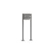 Leabox free-standing horizontal mailbox system in RAL 8028 terra brown 2 base plates