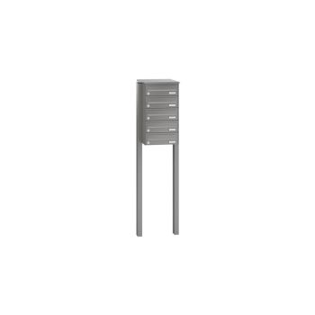 Leabox free-standing horizontal mailbox system in RAL 8028 terra brown 5 concrete