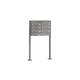Leabox free-standing horizontal mailbox system in RAL 9007 grey aluminium 7 base plates