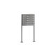 Leabox free-standing horizontal mailbox system in RAL 9007 grey aluminium 10 base plates