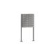 Leabox free-standing horizontal mailbox system in RAL 9007 grey aluminium 12 base plates
