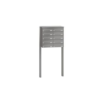 Leabox free-standing horizontal mailbox system in RAL 7035 light grey 10 embedding in concrete