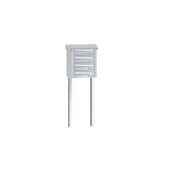 Leabox free-standing, horizontal letterbox system in stainless steel 4 embedding in concrete
