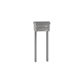 Leabox free-standing horizontal mailbox system in RAL 6005 moss green 2 embedding in concrete
