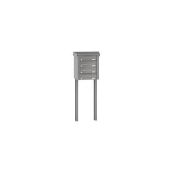 Leabox free-standing horizontal mailbox system in RAL 6005 moss green 4 embedding in concrete