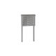 Leabox free-standing horizontal mailbox system in RAL 6005 moss green 9 concrete