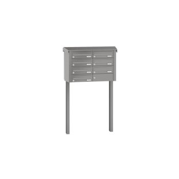 Leabox free-standing horizontal mailbox system in RAL 7016 anthracite grey 7 embedding in concrete
