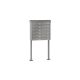 Leabox free-standing horizontal mailbox system in RAL 7016 anthracite grey 12 base plates
