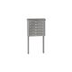 Leabox free-standing horizontal mailbox system in RAL 9007 grey aluminium 12 embedding in concrete