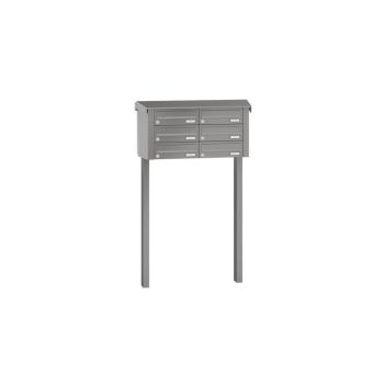 Leabox free-standing horizontal mailbox system in RAL 9016 traffic white 6 embedding in concrete