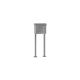 Leabox free-standing horizontal mailbox system in RAL 7035 light grey 3 base plates