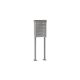 Leabox free-standing horizontal mailbox system in RAL 7035 light grey 5 base plates