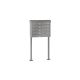 Leabox free-standing horizontal mailbox system in RAL 7035 light grey 9 base plates