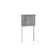 Leabox free-standing horizontal mailbox system in RAL 7035 light grey 10 embedding in concrete