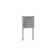 Leabox free-standing horizontal mailbox system in RAL 7035 light grey 11 base plates