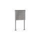 Leabox free-standing horizontal mailbox system in RAL 7035 light grey 12 base plates