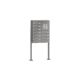 Leabox free-standing horizontal mailbox system with speech field in RAL 7016 anthracite grey 11 base plates