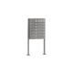 Leabox free-standing horizontal mailbox system with speech field in RAL 7016 anthracite grey 12 base plates