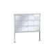 Leabox free-standing mailbox system with speech field in stainless steel 11 base plates