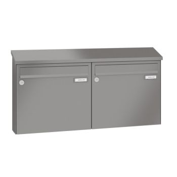 Leabox surface mailbox in RAL 9006 white aluminium 2
