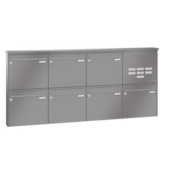 Leabox surface mailbox with speech field in RAL 7035 light grey 7