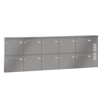 Leabox surface mailbox with speech field in RAL 7035 light grey 10