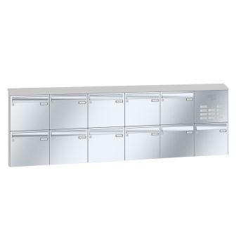 Leabox surface mailbox with speech field in stainless steel 11