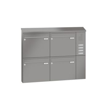 Leabox surface mailbox with speech field in RAL 7035 light grey 4
