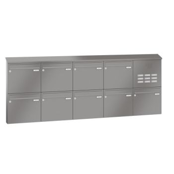 Leabox surface mailbox with speech field in RAL 7035 light grey 9