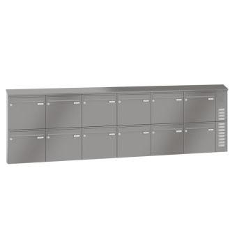 Leabox surface mailbox with speech field in RAL 7035 light grey 12
