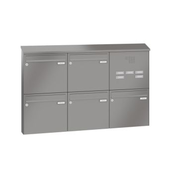 Leabox surface mailbox with speech field in RAL DB 703 iron mica 5