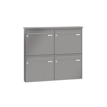 Leabox surface mailbox in RAL 9006 white aluminium 4