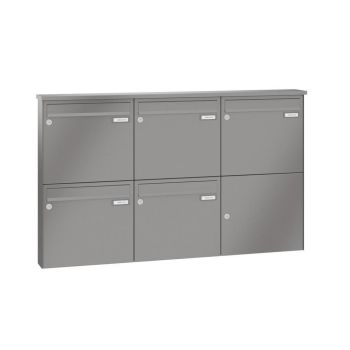Leabox surface mailbox in RAL 9006 white aluminium 5