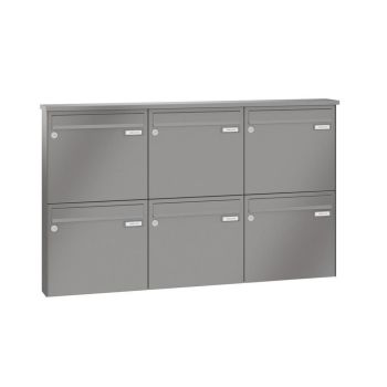 Leabox surface mailbox in RAL 9006 white aluminium 6
