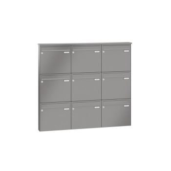 Leabox surface mailbox in RAL 9006 white aluminium 9