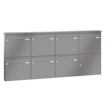 Leabox surface mailbox in RAL 9007 grey aluminium 7