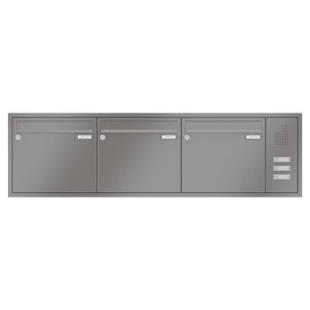 Leabox flush-mounted letterbox with speech field in RAL 8028 terra brown 3