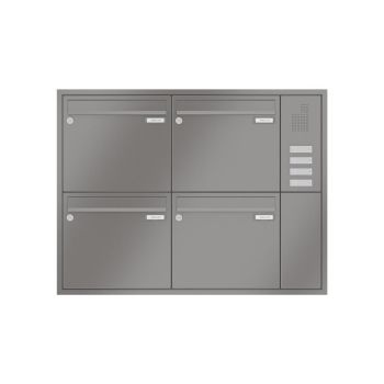 Leabox flush-mounted letterbox with speech field in RAL DB 703 iron mica 4