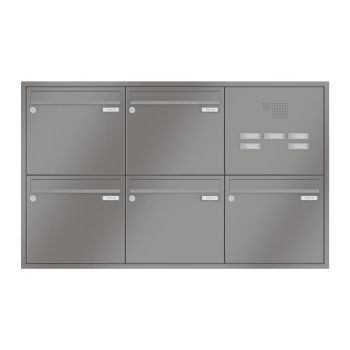 Leabox flush-mounted letterbox with speech field in RAL DB 703 iron mica 5
