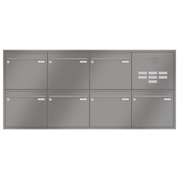 Leabox flush-mounted mailbox with speech field in RAL DB 703 iron mica 7