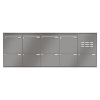 Leabox flush-mounted letterbox with speech field in RAL DB 703 iron mica 9