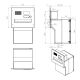 Edelstahl Kamera Durchwurf Briefkasten - T: 18-27 cm - F-046