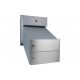 2er Edelstahl Kamera Durchwurf Briefkastenanlage - T: 33-50 cm - D-042