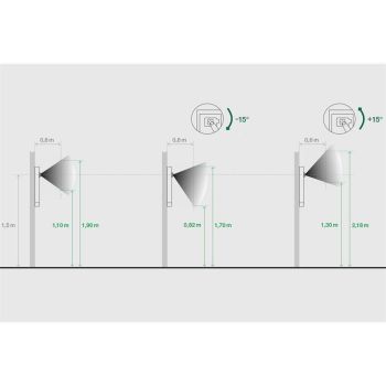 D-042 3-piece stainless steel through-the-wall letterbox system with bells, intercom & camera