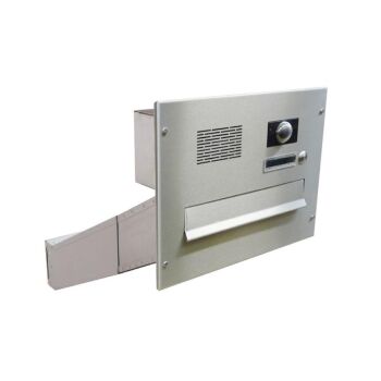Edelstahl Kamera Durchwurf Briefkasten - T: 33-50 cm - D-042