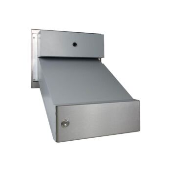 Edelstahl Kamera Durchwurf Briefkasten - T: 23-38 cm - D-041