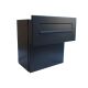 F-042 XXL Cassetta postale da parete in RAL 7016 con 2 campanelli e 2 targhette