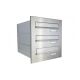 B-04 3-door stainless steel through wall letterbox system (variable depth)